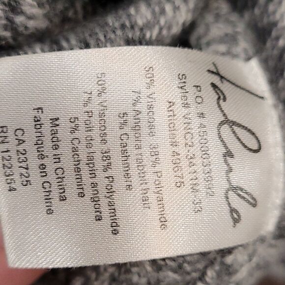 𝅺TALULA V NECK GRAY ANGORA CASHMERE BLEND SWEATER - Picture 5 of 5